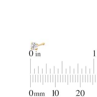 Yellow Ion-Plated CZ Nose Stud and Ring Set - 20G 1/4"