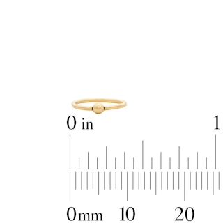 Yellow Ion-Plated CZ Nose Stud and Ring Set - 20G 1/4"