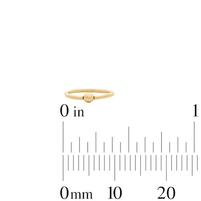 Yellow Ion-Plated CZ Nose Stud and Ring Set - 20G 1/4"