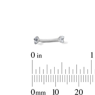 Yellow Ion-Plated and Stainless Steel CZ Curved Barbell Set – 16G 5/16"