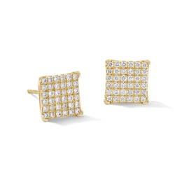 10K Solid Gold 1/3 CT. T.W. Lab-Grown Diamond Square Studs