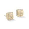 Thumbnail Image 1 of 10K Gold 1/3 CT. T.W. Lab-Grown Diamond Stepped Double Frame Stud Earrings