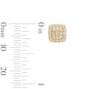 Thumbnail Image 2 of 10K Gold 1/3 CT. T.W. Lab-Grown Diamond Stepped Double Frame Stud Earrings
