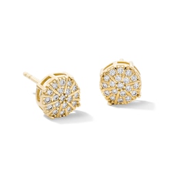 10K Solid Gold 1/4 CT. T.W. Lab-Grown Diamond Circle Studs