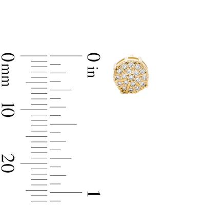 10K Solid Gold 1/4 CT. T.W. Lab-Grown Diamond Circle Studs