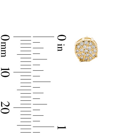10K Solid Gold 1/4 CT. T.W. Lab-Grown Diamond Circle Studs