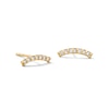 Thumbnail Image 1 of 10K Solid Gold 1/15 CT. T.W. Lab-Grown Diamond Curved Studs