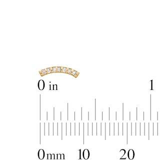 10K Solid Gold 1/15 CT. T.W. Lab-Grown Diamond Curved Bar Studs