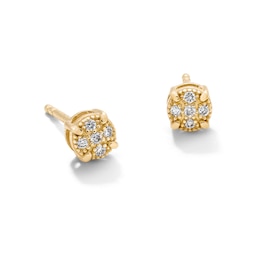 10K Solid Gold 1/20 CT. T.W. Lab-Grown Diamond Circle Studs