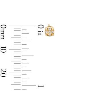 10K Solid Gold 1/20 CT. T.W. Lab-Grown Diamond Circle Studs