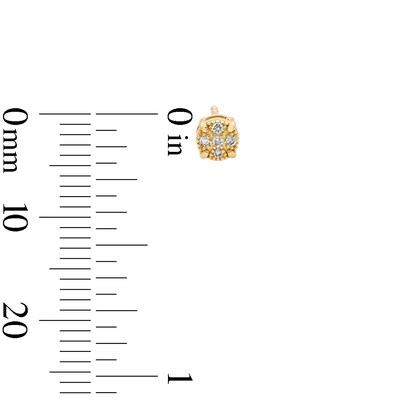 10K Solid Gold 1/20 CT. T.W. Lab-Grown Diamond Circle Studs