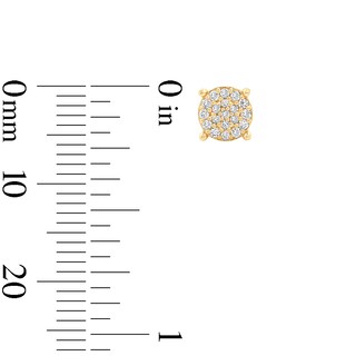 10K Solid Gold 1/4 CT. T.W. Lab-Grown Diamond Circle Studs