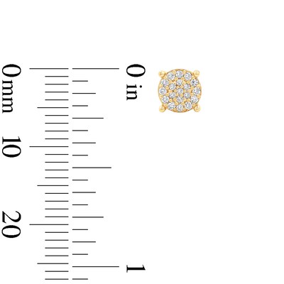 10K Solid Gold 1/4 CT. T.W. Lab-Grown Diamond Circle Studs