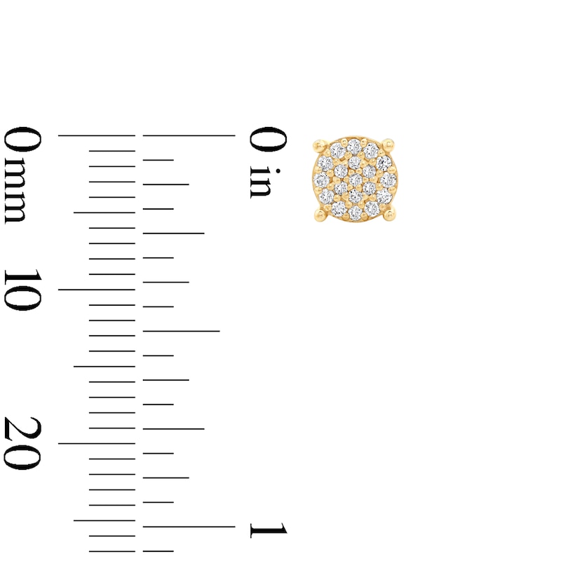 10K Solid Gold 1/4 CT. T.W. Lab-Grown Diamond Circle Studs