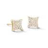 Thumbnail Image 1 of 10K Solid Gold 1/5 CT. T.W. Lab-Grown Diamond Curved Square Studs