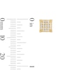 Thumbnail Image 2 of 10K Solid Gold 1/5 CT. T.W. Lab-Grown Diamond Pavé Square Studs