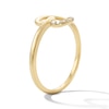 Thumbnail Image 2 of 10K Gold 1/10 CT. T.W. Lab-Grown Diamond Open Heart Ring