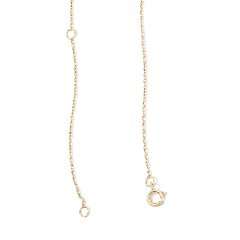 Main Image 2 of 10K Solid Gold 1/8 CT. T.W. Lab-Grown Diamond Frame Tree Pendant