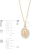 Thumbnail Image 3 of 10K Solid Gold 1/10 CT. T.W. Lab-Grown Diamond Virgin Mary Pendant
