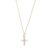 Thumbnail Image 1 of 10K Solid Gold 1/10 CT. T.W. Lab-Grown Diamond Cross Pendant