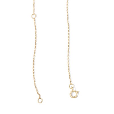 10K Solid Gold 1/10 CT. T.W. Lab-Grown Diamond Cross Pendant
