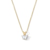Thumbnail Image 1 of 14K Gold Plated CZ Heart Necklace - 16" + 2"