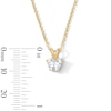 Thumbnail Image 2 of 14K Gold Plated CZ Heart Necklace - 16" + 2"