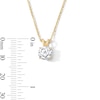 Thumbnail Image 2 of 14K Gold Plated CZ Solitaire Necklace - 16" + 2"