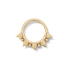 Yellow Ion Plated Spiked Clicker Hoop – 16G 3/8"