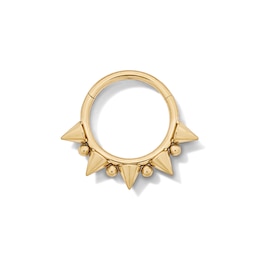 Yellow Ion Plated Spiked Hoop – 16G 3/8"