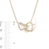 Thumbnail Image 3 of 14K Gold Plated CZ Heart Pendant Necklace - 16" + 2"