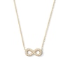 Thumbnail Image 1 of 14K Gold Plated CZ Infinity Necklace - 16" + 2"