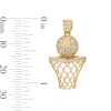 Thumbnail Image 2 of 14K Gold Plated CZ Basketball Charm