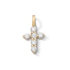 14K Gold Plated CZ Cross Mini Charm