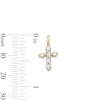 14K Gold Plated CZ Cross Mini Charm