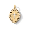 Thumbnail Image 2 of 14K Gold Plated CZ Jesus Oval Necklace Charm