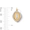 Thumbnail Image 3 of 14K Gold Plated CZ Jesus Oval Necklace Charm