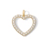 Thumbnail Image 1 of 14K Gold Plated CZ Open Heart Necklace Charm