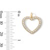 Thumbnail Image 2 of 14K Gold Plated CZ Open Heart Necklace Charm
