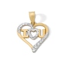 Thumbnail Image 1 of 14K Gold Plated Heart Necklace Charm