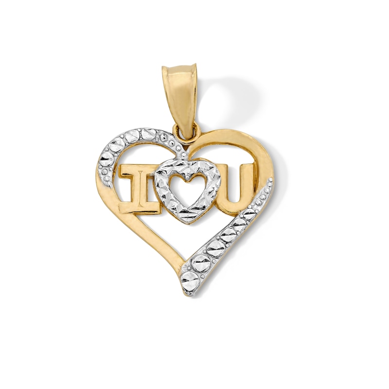 Main Image 1 of 14K Gold Plated Heart Necklace Charm