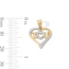 Thumbnail Image 2 of 14K Gold Plated Heart Necklace Charm