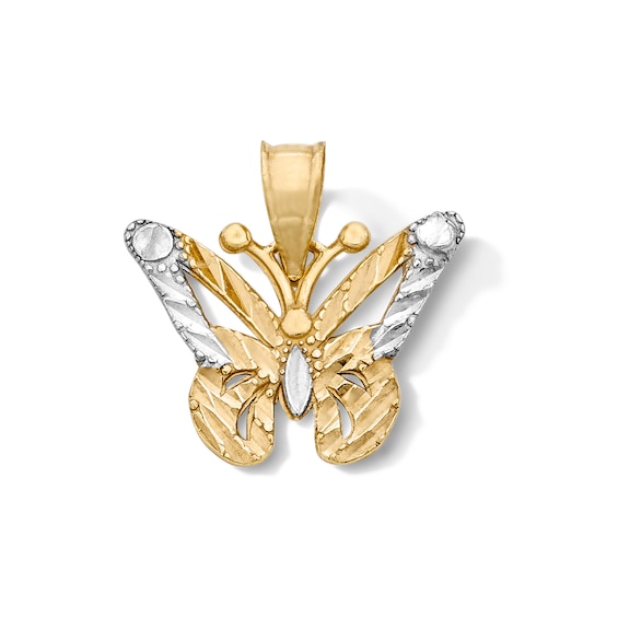 14K Gold Plated Butterfly Necklace Charm