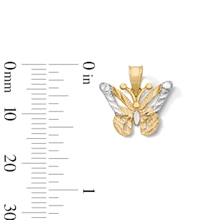14K Gold Plated Butterfly Necklace Charm