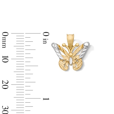 14K Gold Plated Butterfly Necklace Charm