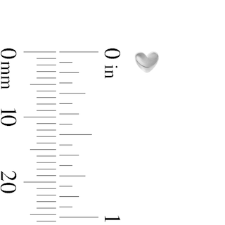 Solid Sterling Silver Heart Mini Studs