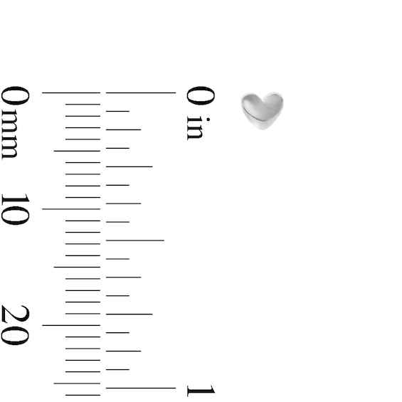 Solid Sterling Silver Heart Mini Studs