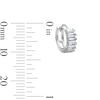 Thumbnail Image 4 of Solid Sterling Silver CZ Baguette Huggie Hoops
