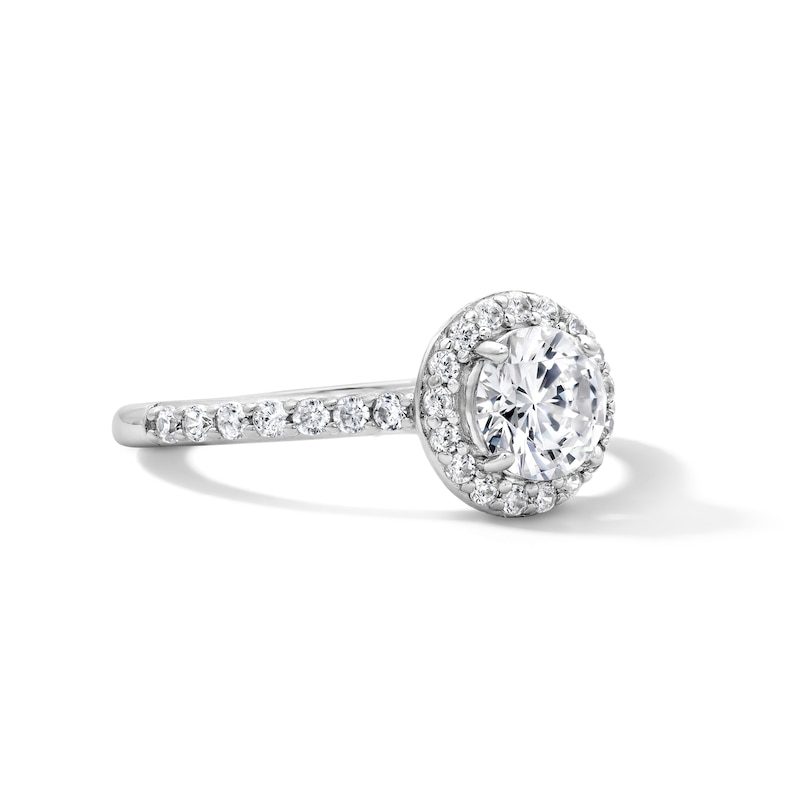 Main Image 3 of Solid Sterling Silver CZ Frame Ring - Size 7