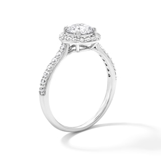 Solid Sterling Silver CZ Frame Ring - Size 7